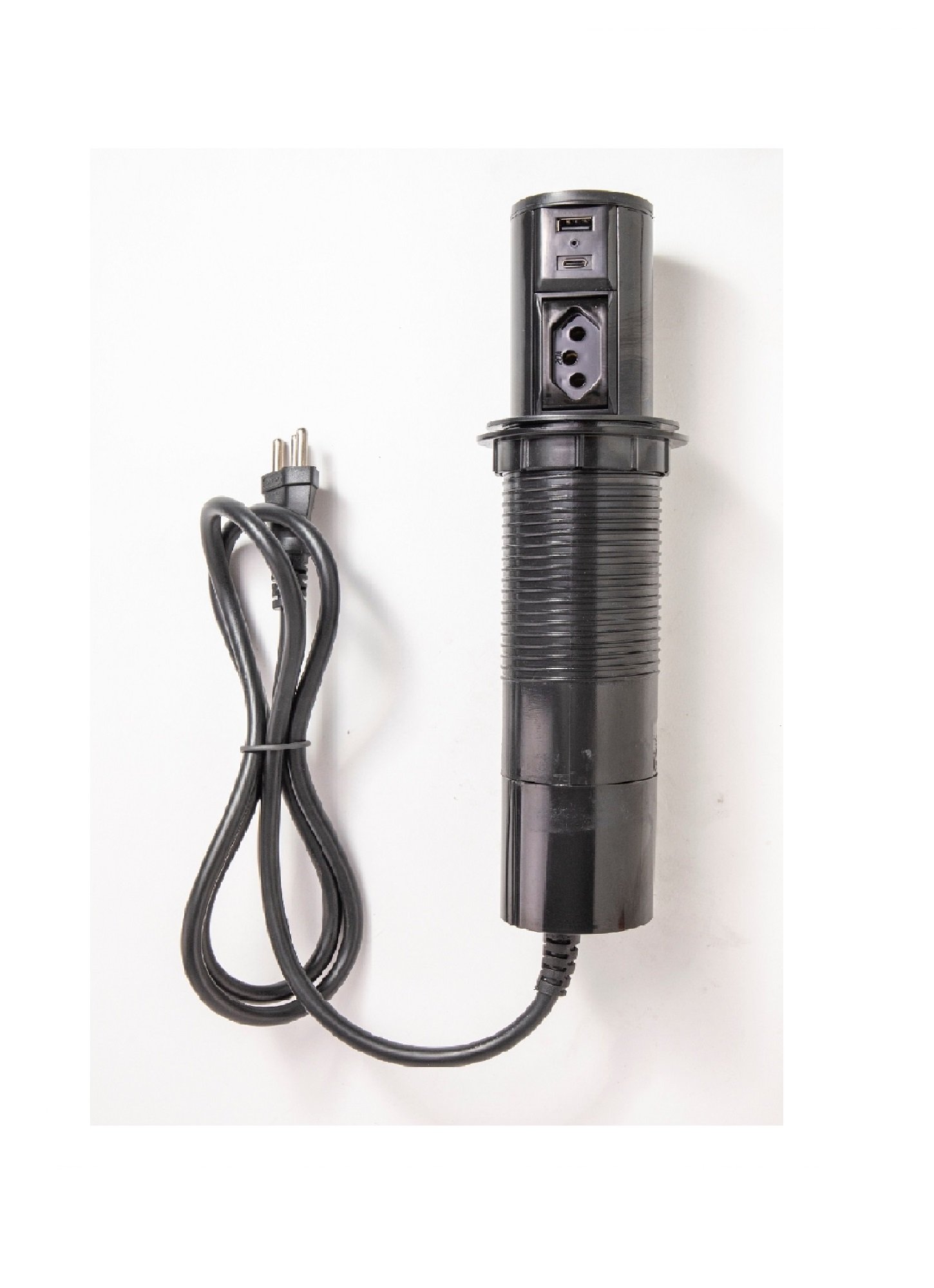 Torre de Tomada Mini Totem Altomático 1 Tomada + USB Tipo A e Tipo